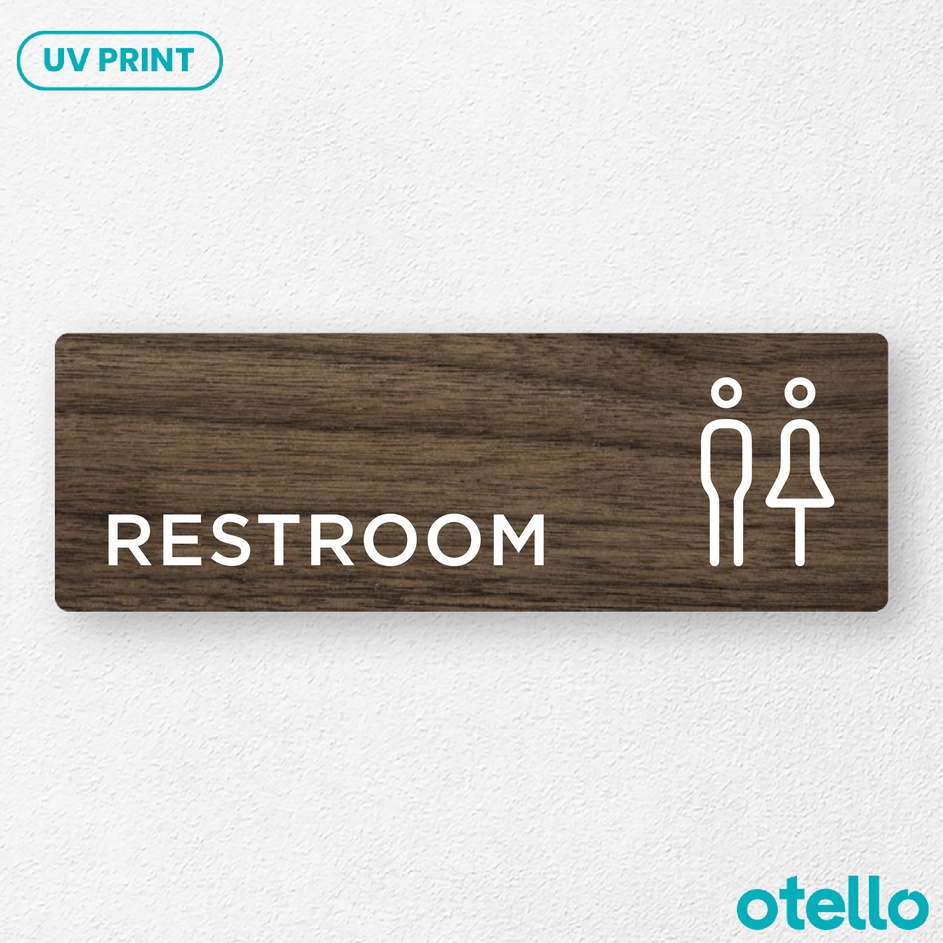 

Produk Trending Otello Restroom Sign Board Kayu Print UV Papan Signage Tempel Toilet Wooden Sticker Dinding Nama Ruangan