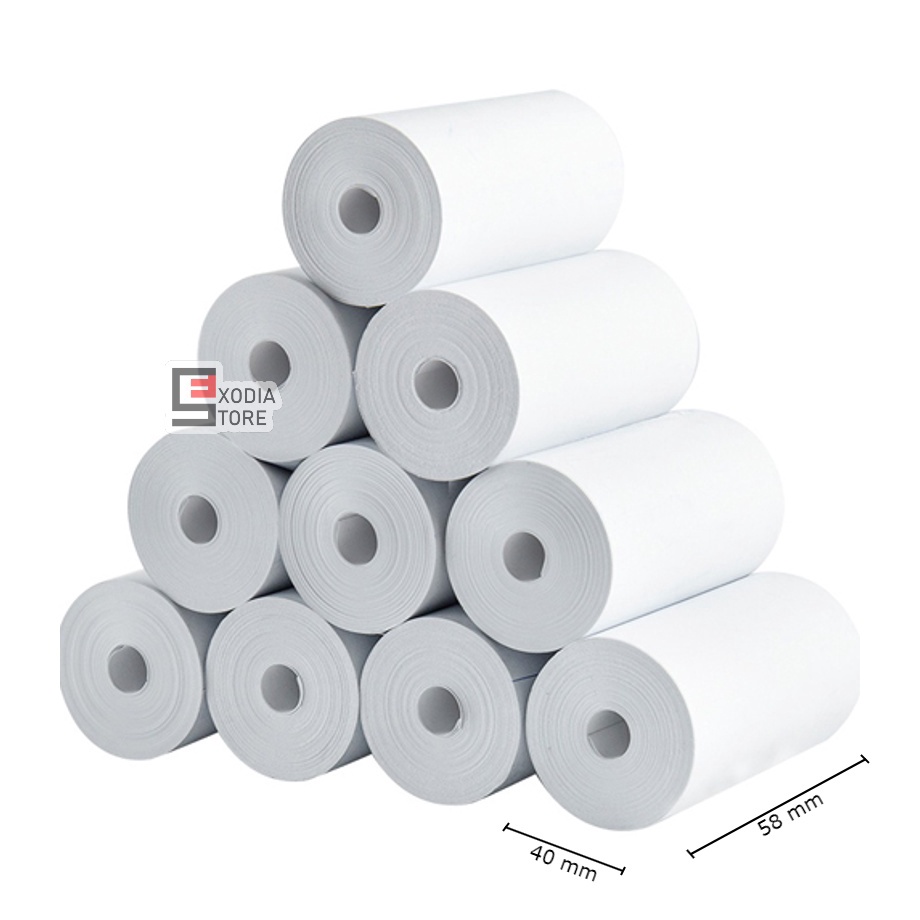 

Sekarang Dikirim Kertas Thermal 58mm ukuran 58x4mm isi 1 Roll Receipt Struk Thermal Paper 58 mm size 58x4 mm 1 Roll