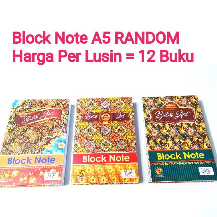 

Diskon Surprise Buku Block Note BATIK A5 Isi 12 Buku