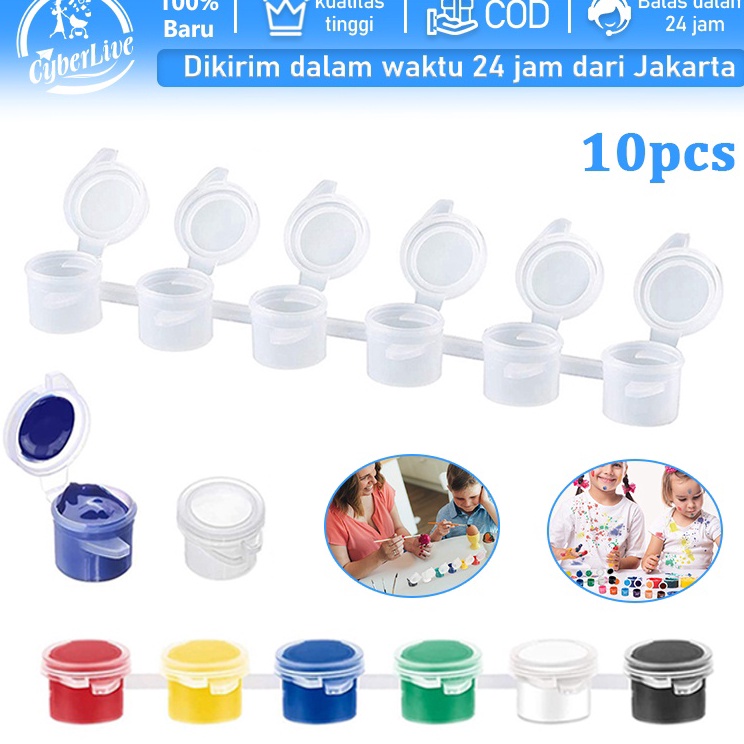 

Ready Terupdate 6 pcs 3ml Pot Cat Plastik Renteng Tabung Tempat Cat Akrilik Grosir Acrylic Paint Cup