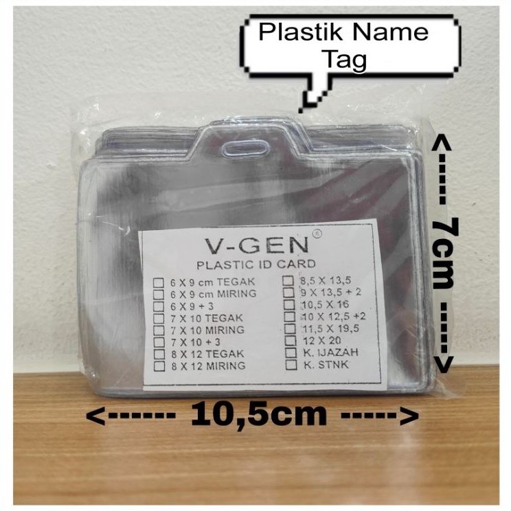 

Pusat Irit PLASTIK MIKA NAME TAG ID CARD 1PCS