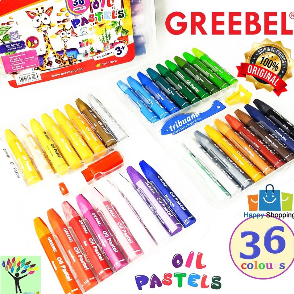 

Grosir Puas Crayon Oil Pastel 36 Warna GREEBEL