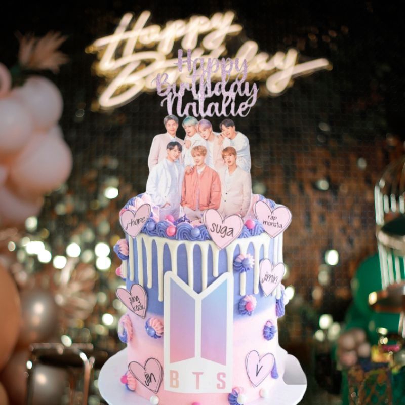 

cake birthday tema BTS