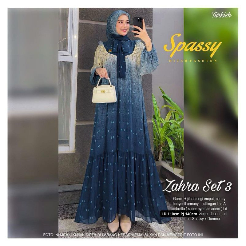 ZAHRA SET DRESS | GAMIS SET HIJAB
