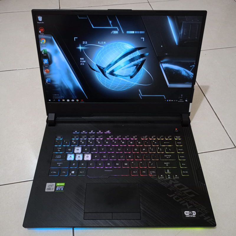 Laptop Gaming Merek Asus ROG Strix G512LWS,Intel Core i7 - 10750H RAM16GB SSD512GB NVidia RTX2070
