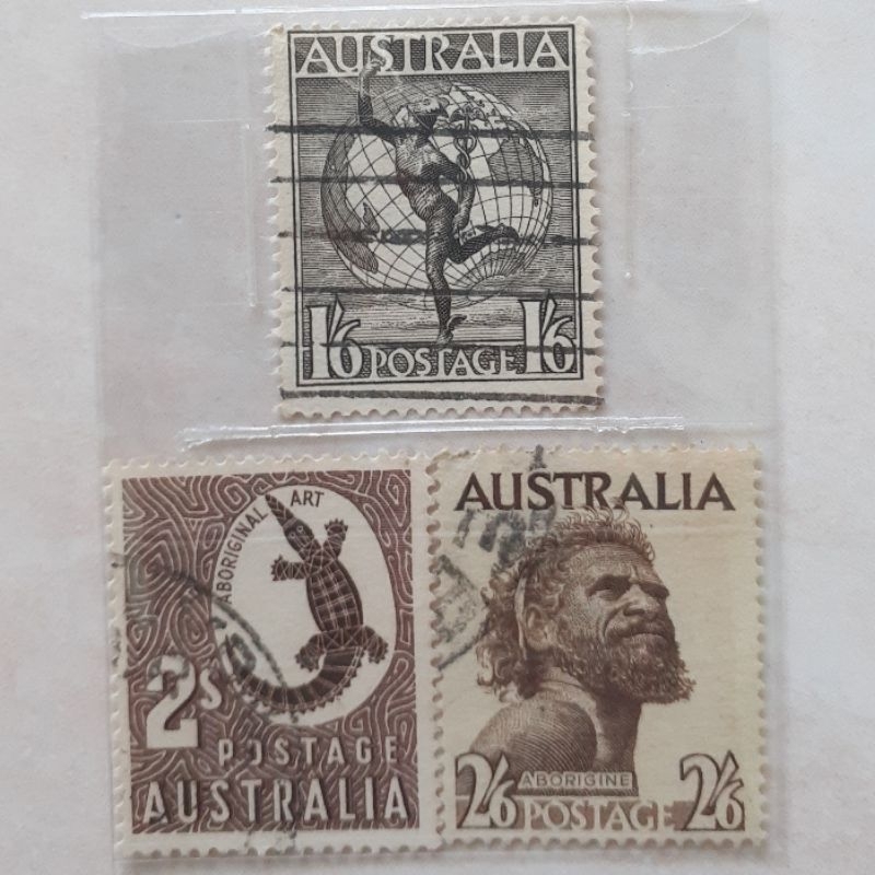 

(A) Perangko Australia King George VI Definitives - Fifth Series (1947-52) Tahun 1948-1950 set 3pcs