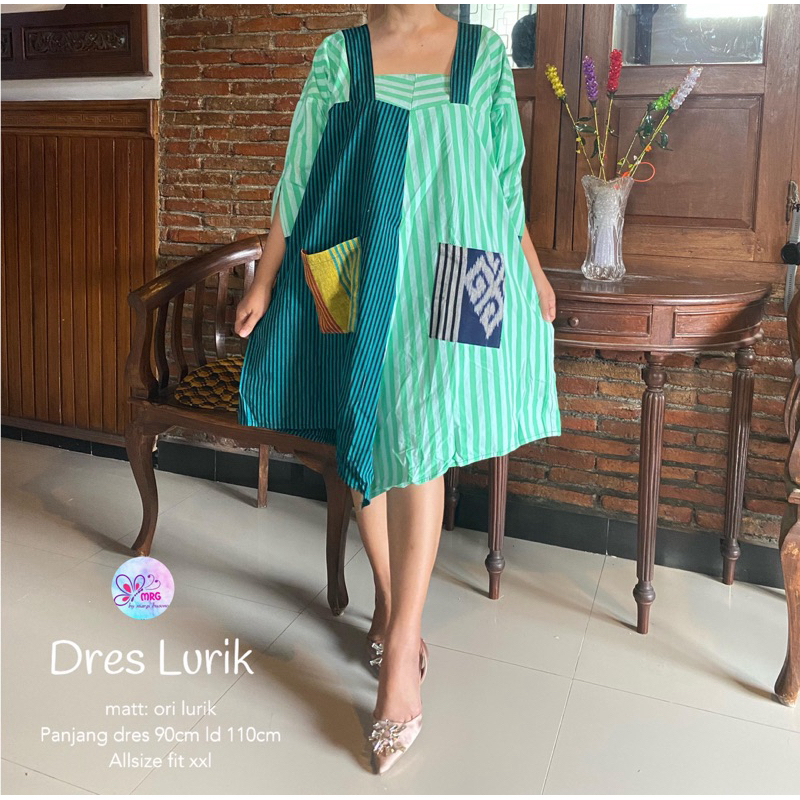 DRESS LURIK CANTIK DRESS LURIK ETNIK DRESS LURIK KEKINIAN