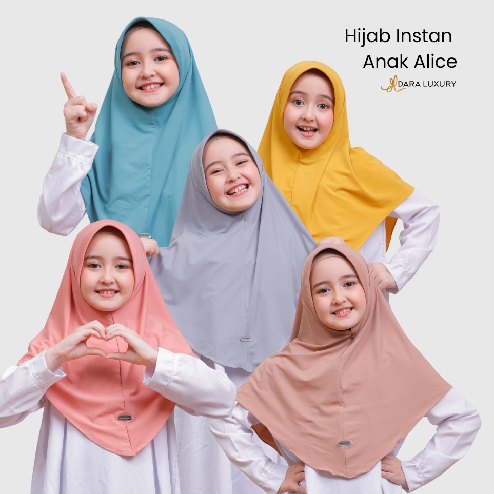 ART S18R Dara Luxury  Hijab Instan Anak  Alice