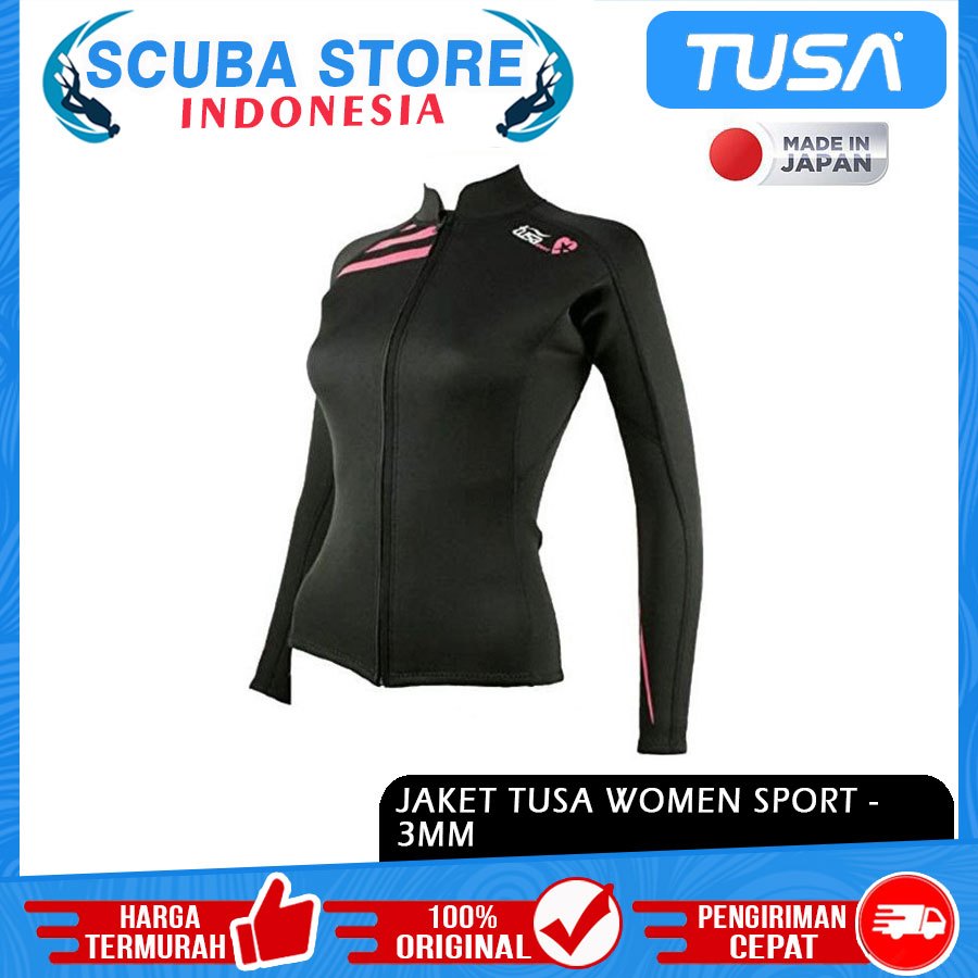 UA5122 Jacket Tusa Sport Women Neoprene 2mm Jaket Atasan Baju Selam Wanita Scuba Diving Snorkeling F