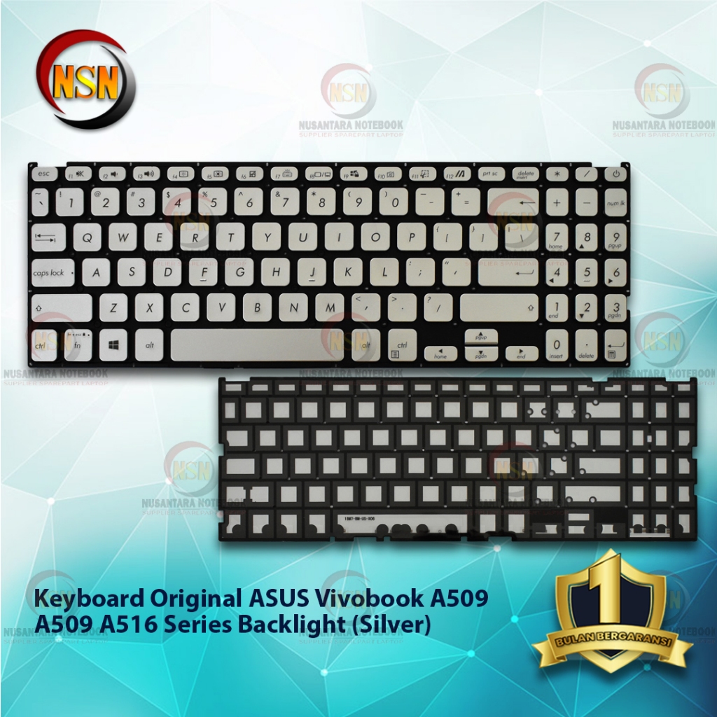 Keyboard Original Laptop ASUS Vivobook A509 A516 Backlight (Silver)