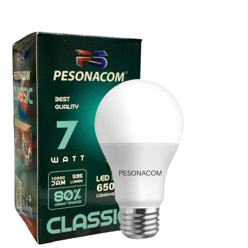PESONACOM CLASSIC LAMPU LED PUTIH A BULB 7 WATT