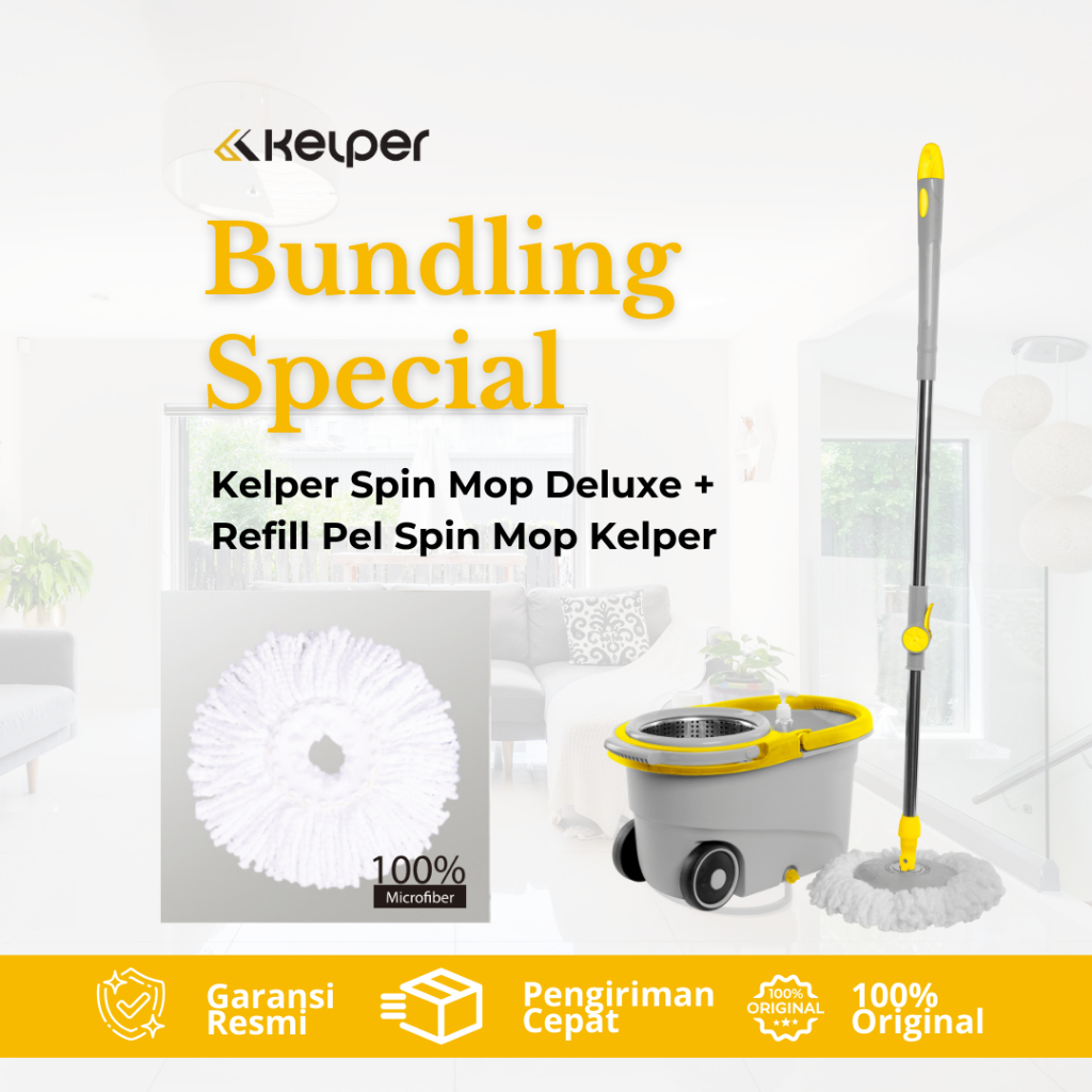 Kelper - Spin Mop Deluxe + Refill Pel Spin Mop