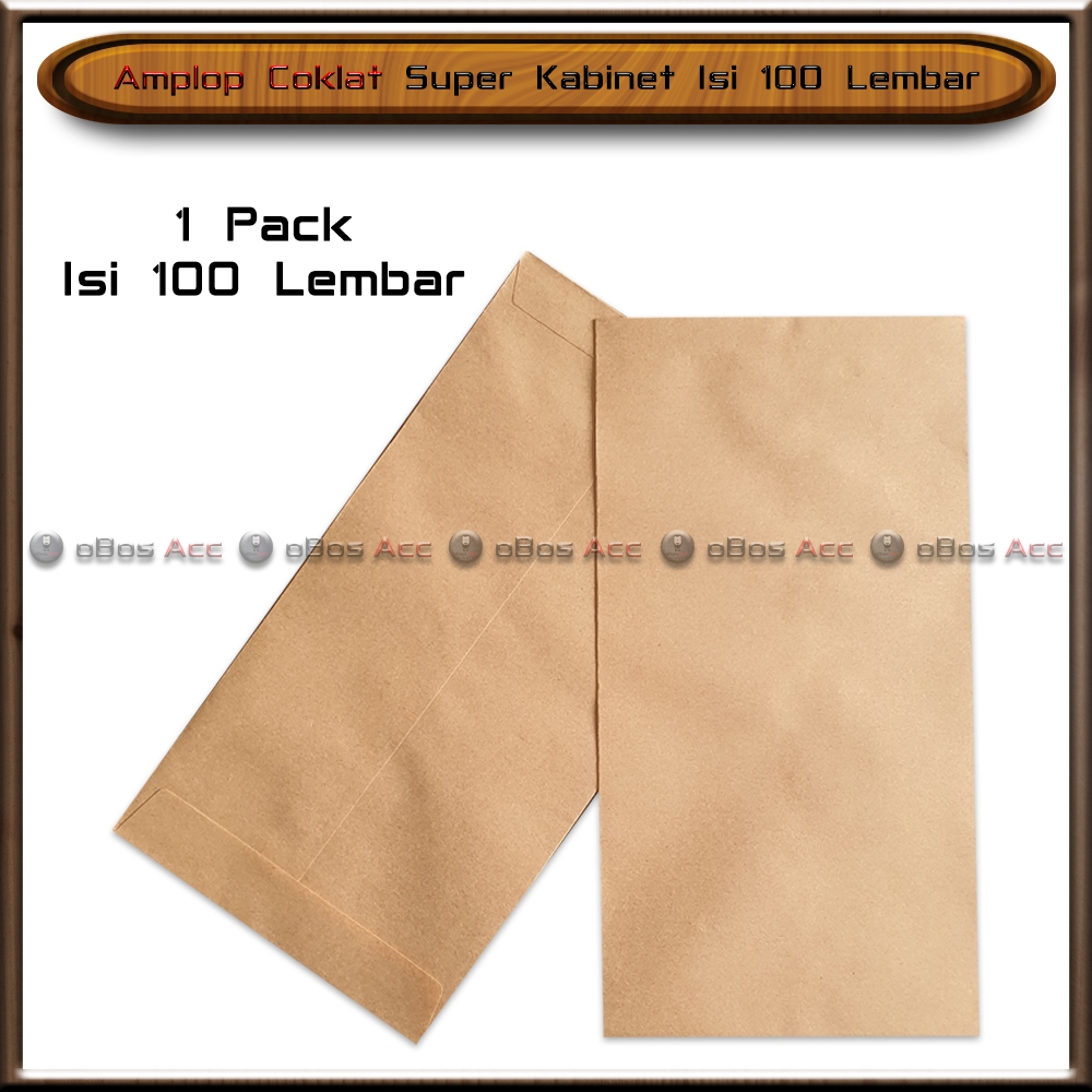 

Amplop Coklat Ukuran Super Kabinet 14x27cm Isi 100 Lembar Cokelat