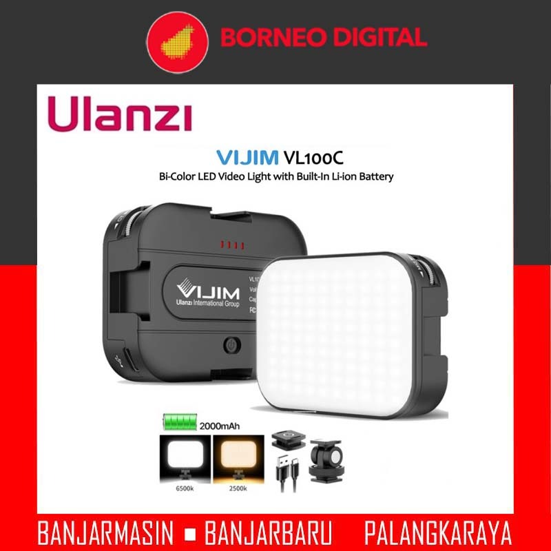 Ulanzi Vijim VL100C Bi Color Adjustable LED Video Light Lampu Studio
