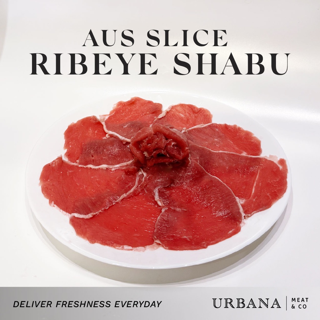

Daging sapi iris tipis - AUS Rib Eye Shabu sliced premium, import, fresh