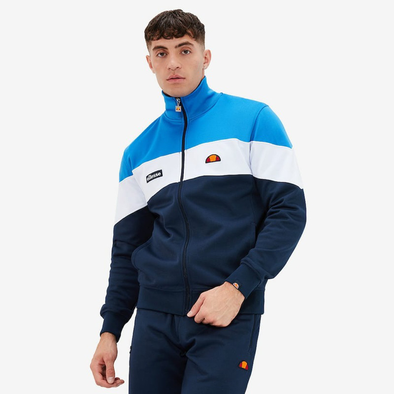 Ellesse Caprini Tracktop Jacket In Blue White Navy