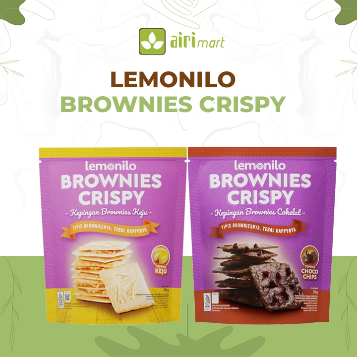 

Lemonilo brownies crispy keju dan coklat gluten free