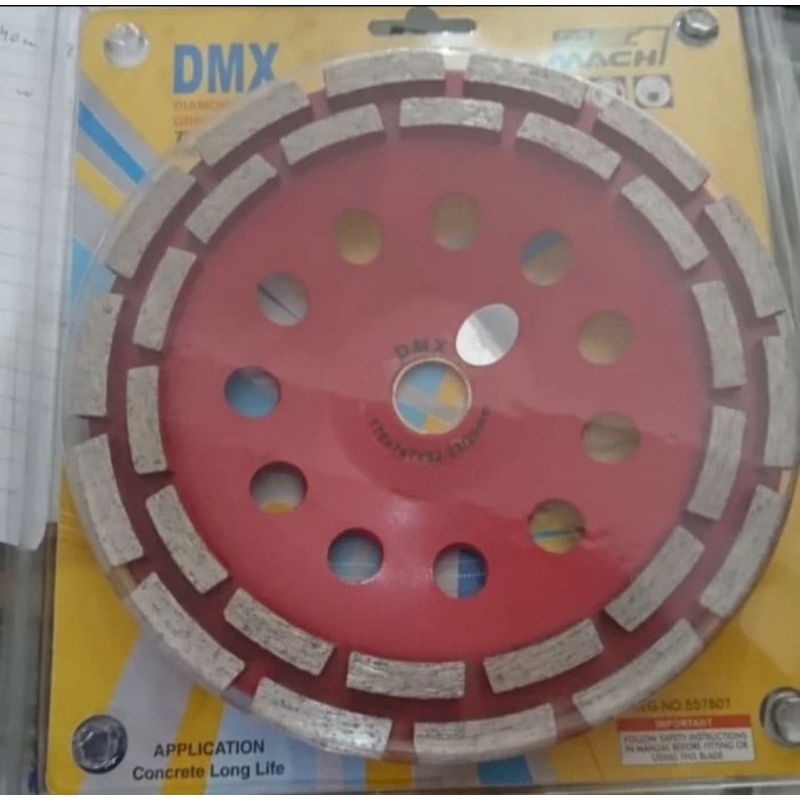 Mata Gerinda Beton Diamond Cup Grinding Wheel 7" DMX Double Row 7 inch 7 in Tajam Awet  marmer grani