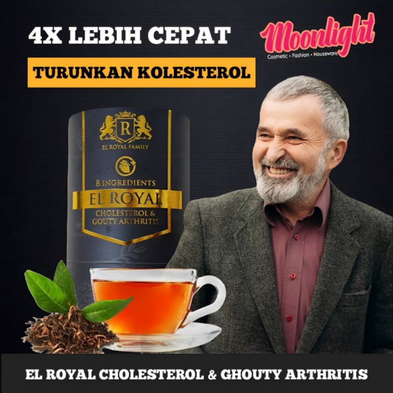 

El Royal Cholesterol & Ghouty Arthritis Teh Herbal Obat Kolesterol Dan Asam Urat Ampuh Original BPOM