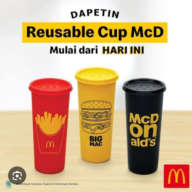 1 PAKET TUMBLER MCD (ISI 3 TUMBLER) SEGEL | TUMBLER MCD EDISI TAHUN 2019 | PAKET TUMBLER MCD