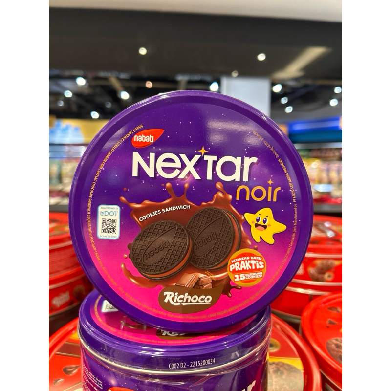 

Nextar Noir choco sandwich 105gr kaleng