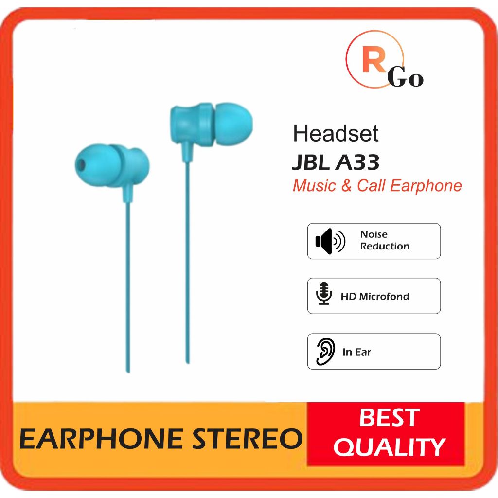 Headset Bass Stereo Terbaru JBL A33 Original