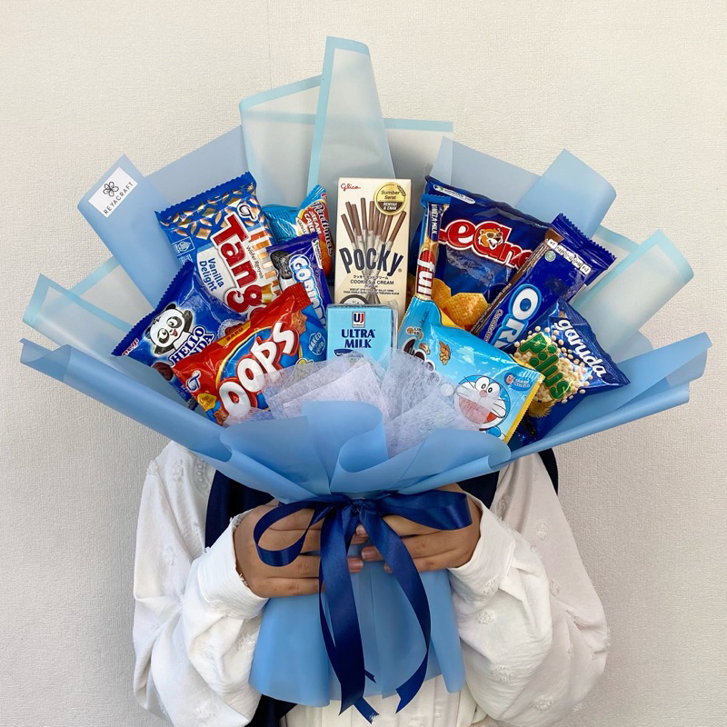 

BUKET SNACK/SNACK BOUQUET/BUKET BUNGA/BUKET BIRU/GIFT