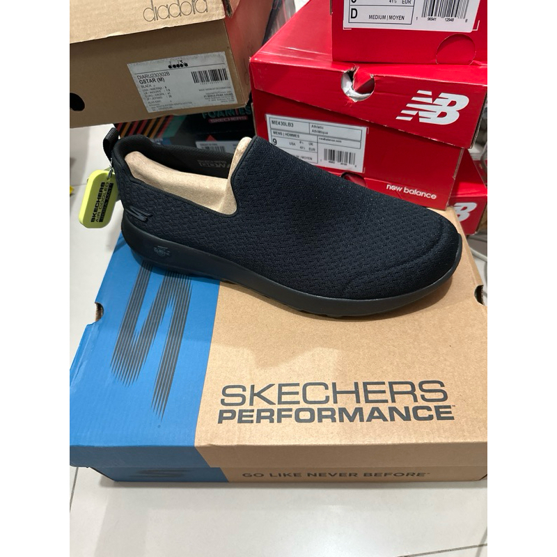 skechers 54635/BBK sepatu slipon skechers go walk max rejoice men's