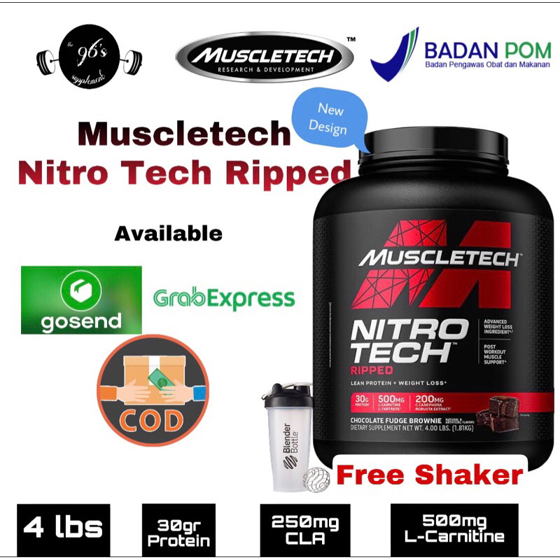 Nitrotech Ripped  4lbs BPOM Muscletech / Muscletech Nitro Tech Ripped