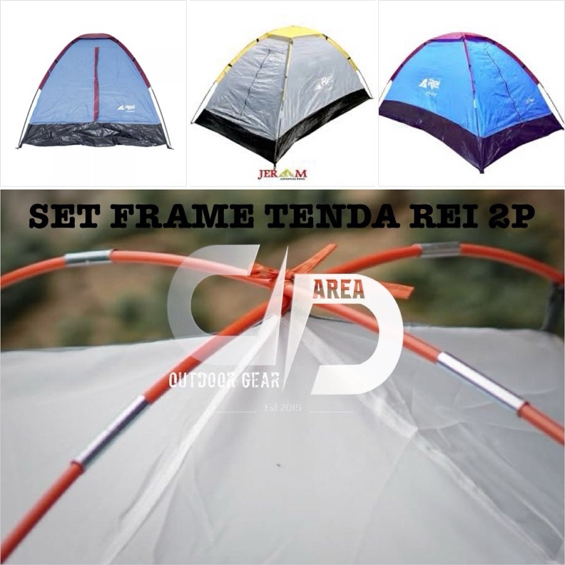 KODE F94T Set rangka tenda rei 23 orang set frame tenda set bingkai tenda set frame fiber