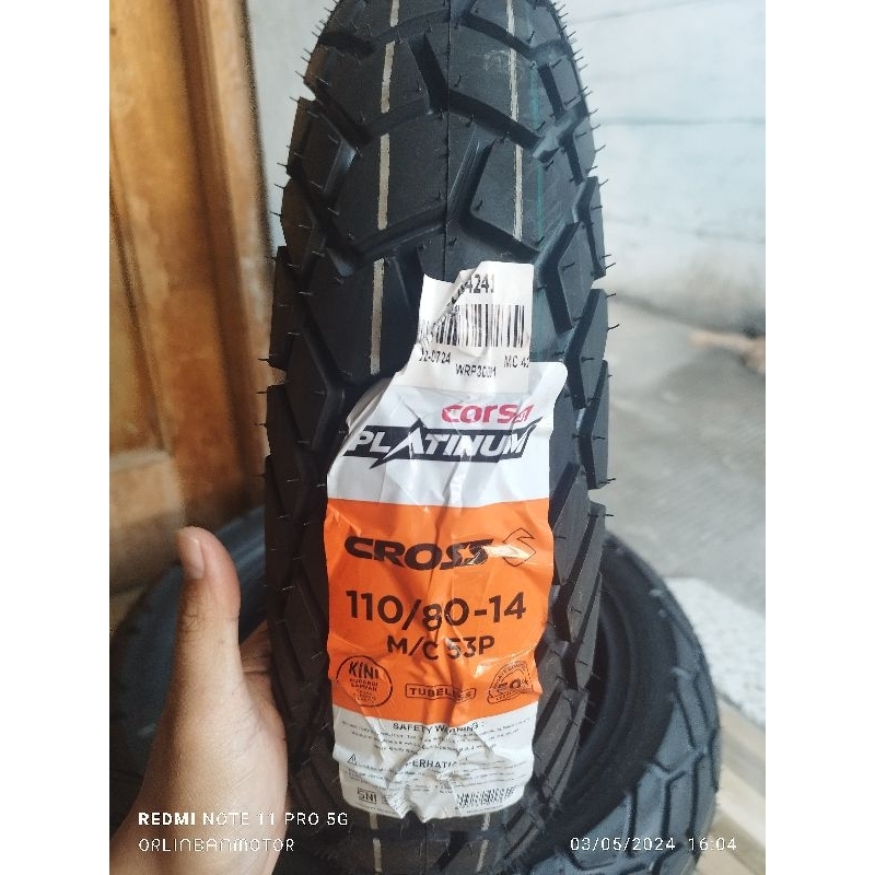 Ban Corsa Cross S 110/80-14 Tubles/Ban Depan Corssa ADV160/Ban Depan Adv150 Corsa Cross/Ban Kotak 11