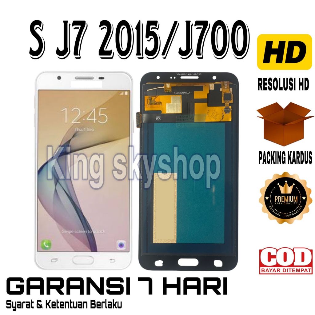 LCD SAMSUNG GALAXY J7 / TOUCHSCREEN SAMSUNG J7 / J700 / J700F / J700G / J7 2015 FULLSET LCD + TS ORI