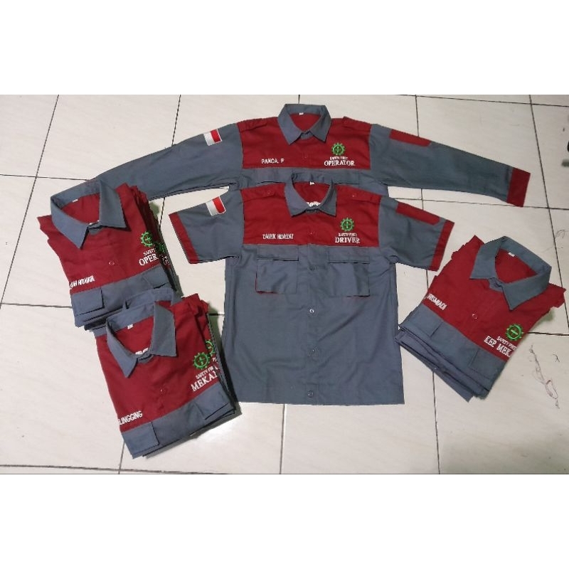 seragam kerja custom/ wearpack safety pria/ atasan pria safety k3 custom bordir/ seragam kerja bordi