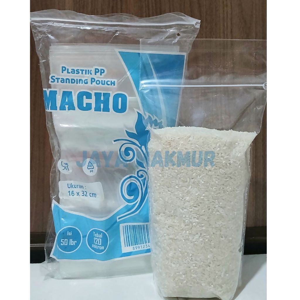 plastik ziplock standing pouch 16 x 32