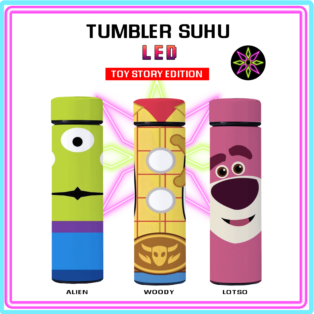 Hikari Print Tumbler LED Toy Story Edition TUMBLER TAHAN PANAS DINGIN TUMBLER ANTI KARAT TUMBLER 304