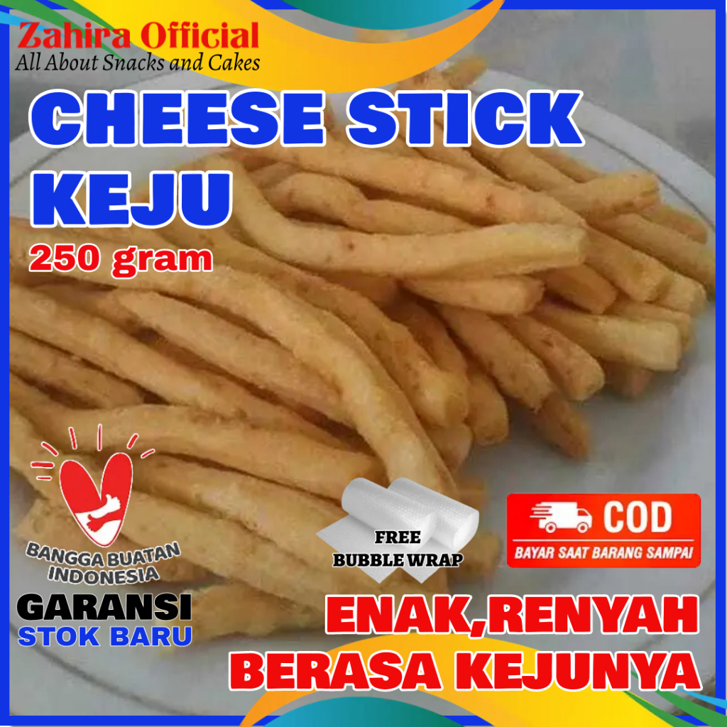 

Cheese Stick Keju Edam Premium Madjeng Sari Cemilan Stik Keju 250gram