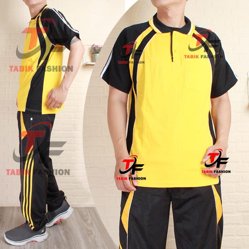 Stelan olahraga lengan pdek pria dan wanita //set olahraga lengan pdek // baju senam olahraga lengan