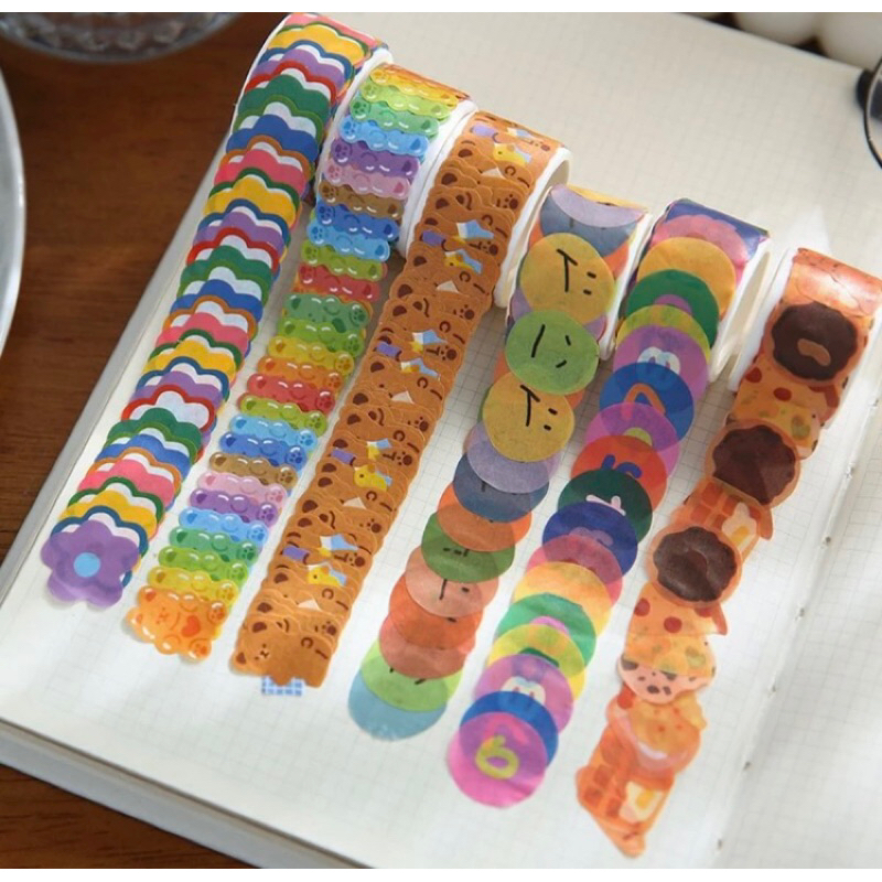 100 Pcs Assorted Colour Cute Kawaii Washi Tape