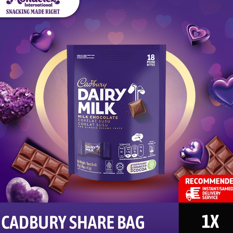 

Sikat Sekarang Cadbury Dairy Milk Cokelat Sharebag Isi 18 Edisi Ramadhan