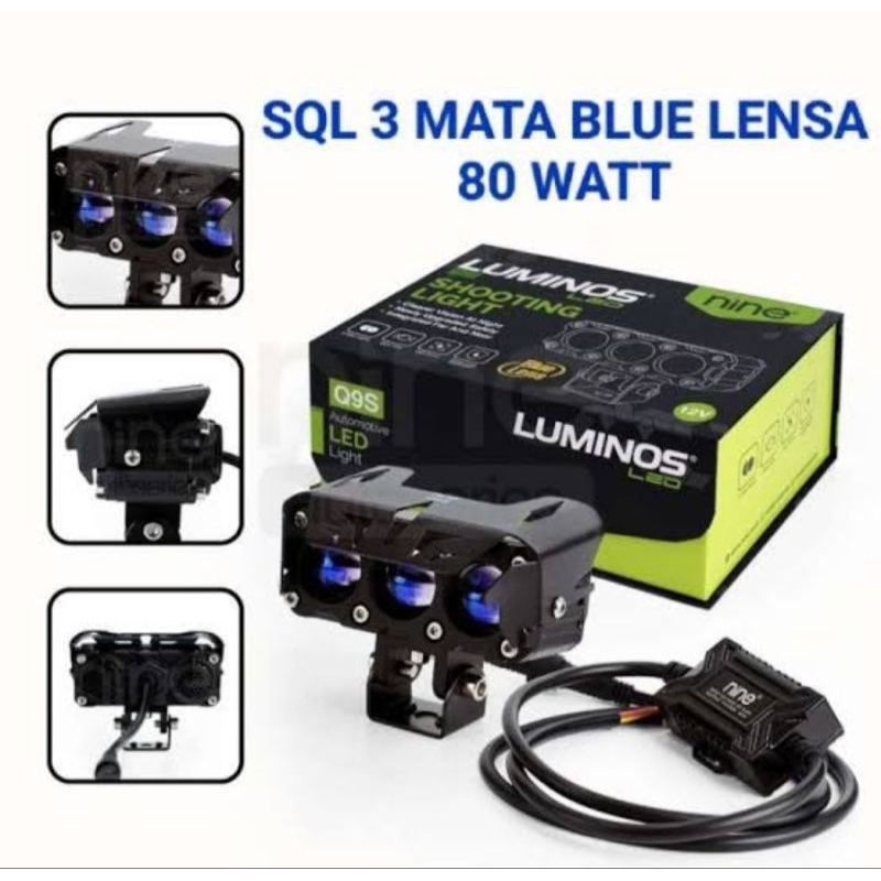 LUMINOS LED MINI PROJECTOR LAMPU TEMBAK SQL 3 MATA