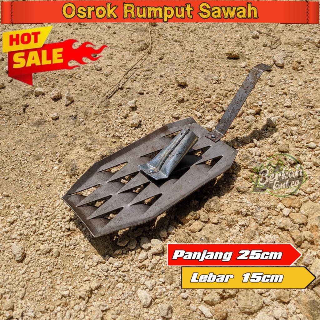 Osrok Garuk Penyiang Rumput Sawah Bahan Baja Besi Tebal Garuk Rumput Pembersih Gulma Sawah Alat Matu