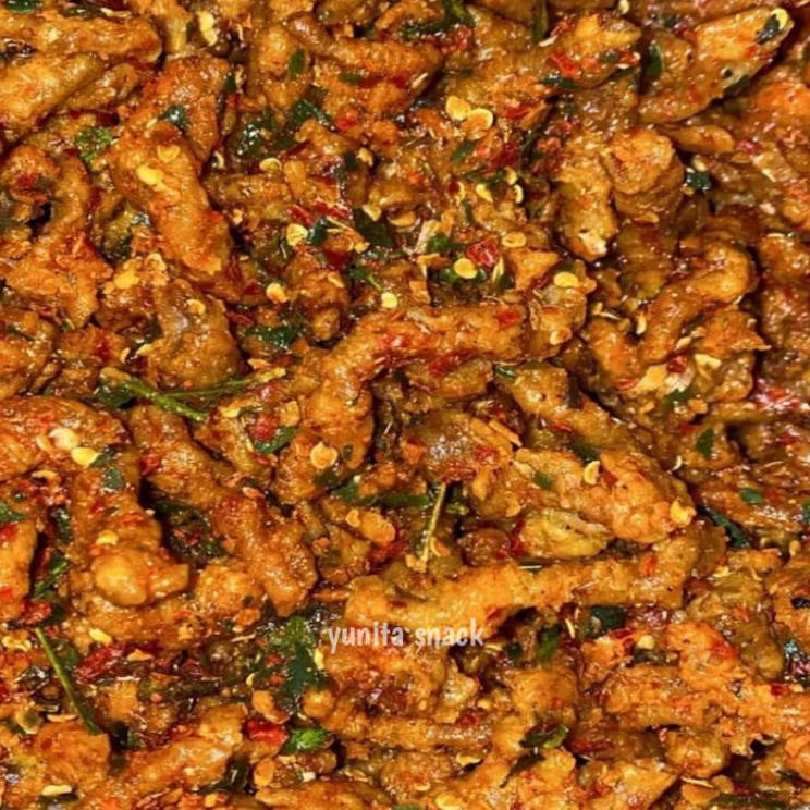 

Mau Hemat Usus Ayam Crispy pedas 25 gram Original Asin Gurih