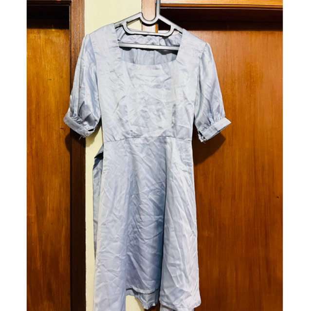 preloved dress wanita biru dress kondangan dress kasual