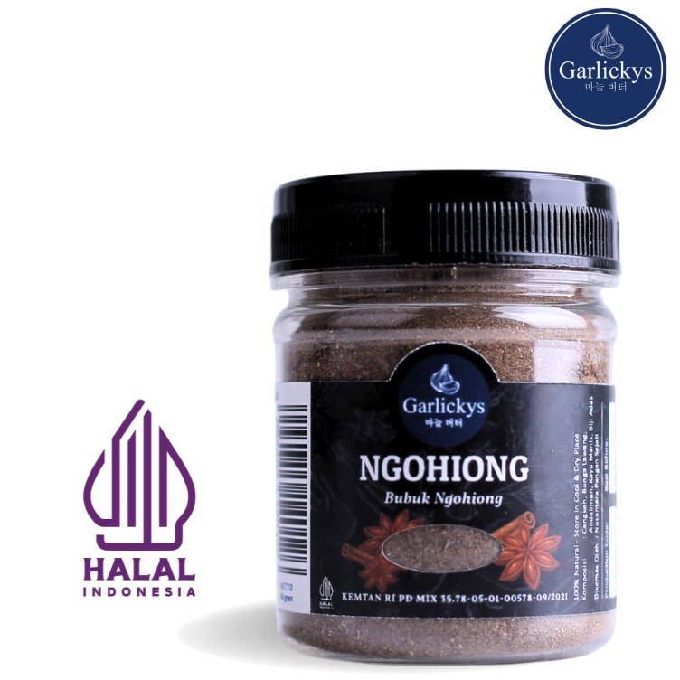 

Jaminan Kualitas GARLICKYS Bubuk Bumbu Ngohiong Halal Chinese Five Spice Premium Quality Rempah Dapur