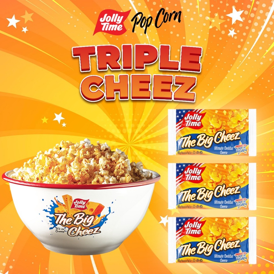 

Promo Max Jolly Time Paket Triple Cheez 3TBC Mircowave Popcorn Live