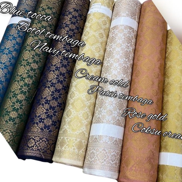55 COD Kain Songket PalembangKain songket MeteranKain songketkain songket mesin