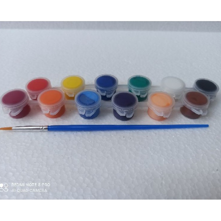 

Kualitas Terupdate cat lukis dan mewarnai isi 12 warna dan 1 kuas