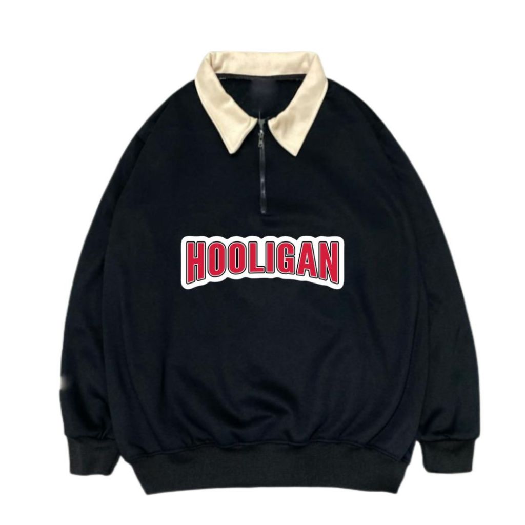 Hooligans Sweatshirt Shirt Rugby Litle Logo Sweater Crewneck Ruby Katun Plece Halfzip Original Distr