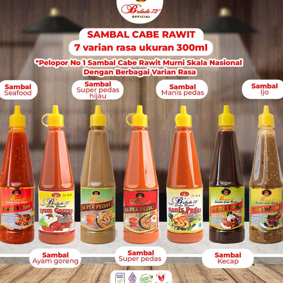 

Instan Sambal Cabe Rawit Balado 72 Super Pedas 3 ml