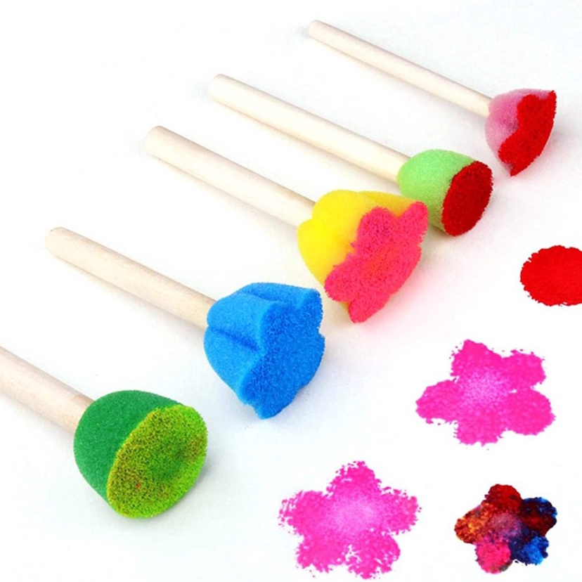 

Serbu Surprise Alat Lukis Anak Kuas Spons Sponge Stamp Mix Brush Painting Set